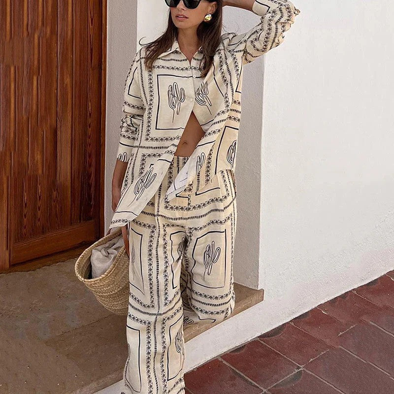 Geometrisch Winter Set Voor Vrouwen
