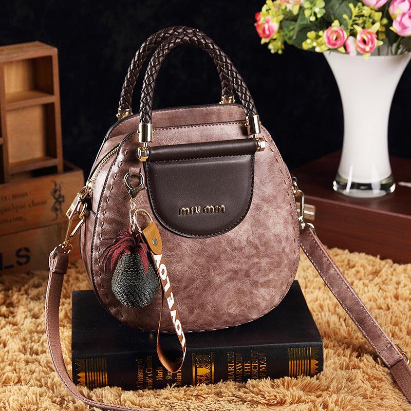 Leren handtas - stijlvolle dames schoudertas met decoratief detail