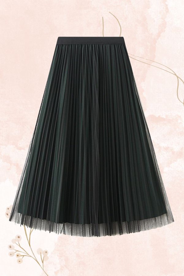 Elegante midi-rok met tule