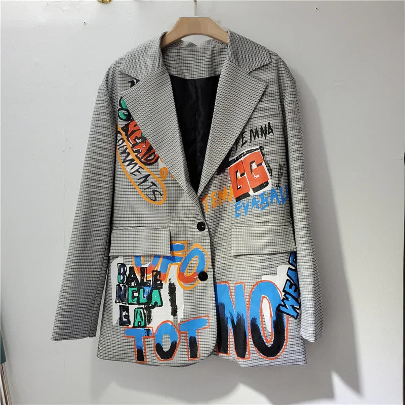 Haily - Stoere Blazer met Tekst voor Dames