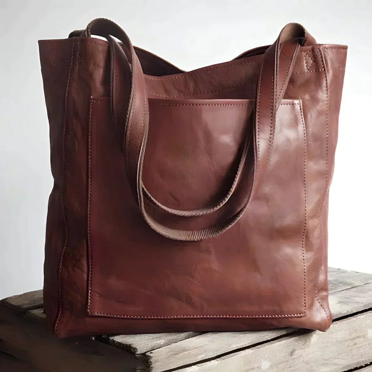 Leren tote bag - ruime dames handtas voor dagelijks gebruik