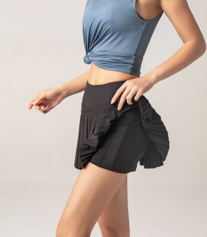 Dames Sport Rokje - Plissé Design - Elastische Tailleband - Ademend en Comfortabel