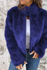 Dames Jas - Imitatiebont - Hoge Kraag - Regular Fit - Ritssluiting - Modieus & Warm