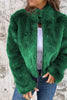 Dames Jas - Imitatiebont - Hoge Kraag - Regular Fit - Ritssluiting - Modieus & Warm