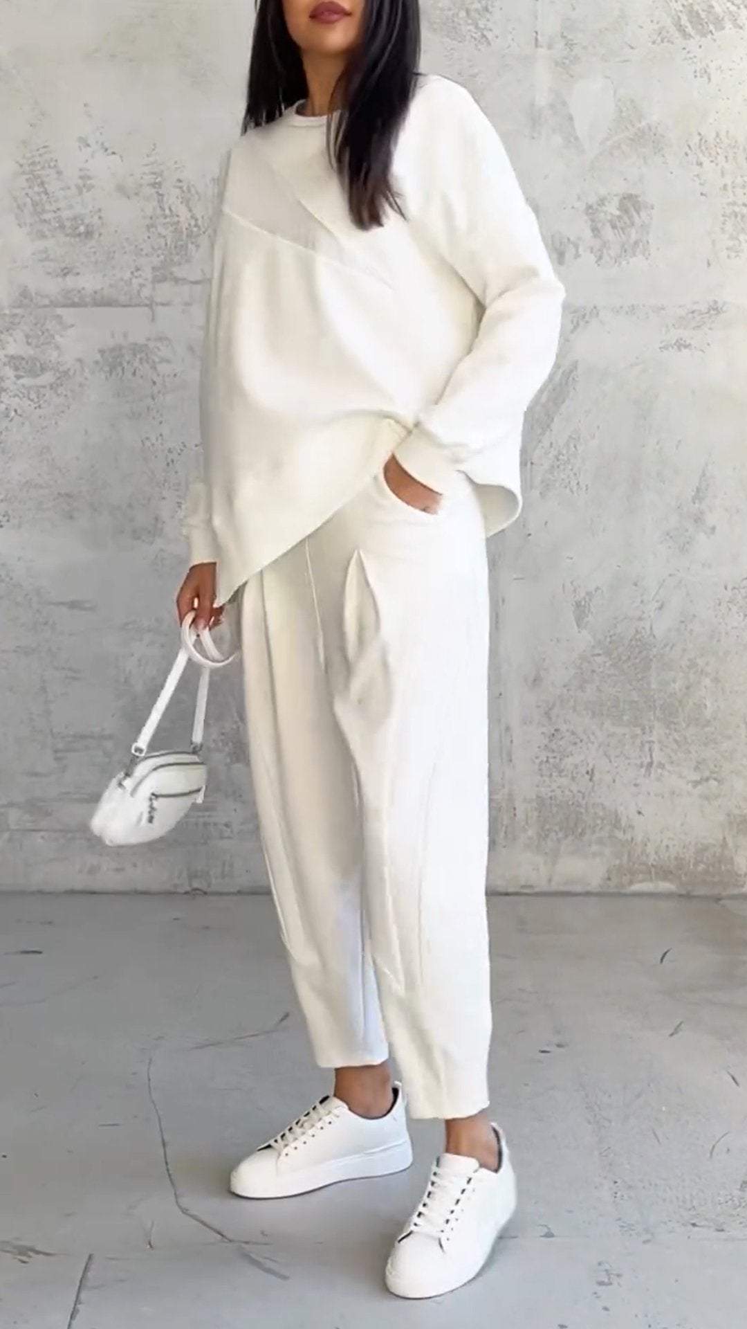 Elegante Twee-Piece Set voor Ontspannen Dagen