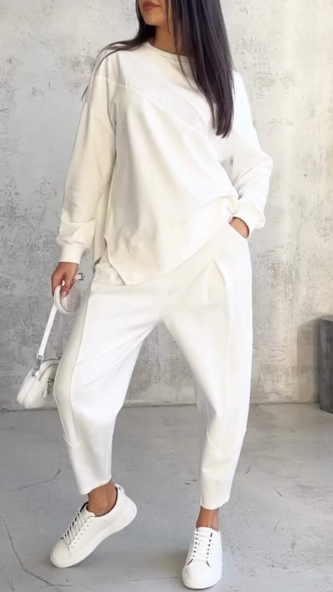 Elegante Twee-Piece Set voor Ontspannen Dagen