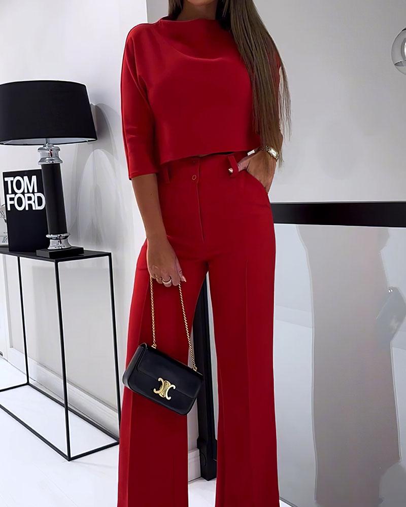 Verfijnde Casual Set met Moderne Silhouet