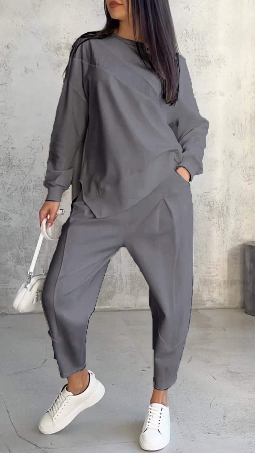Elegante Twee-Piece Set voor Ontspannen Dagen