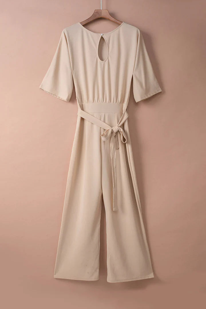 Leya – Elegante Abrikozenkleurige Jumpsuit voor Dames