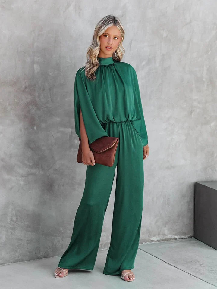 Lira – Elegante Jumpsuit met Hoge Kraag voor Dames
