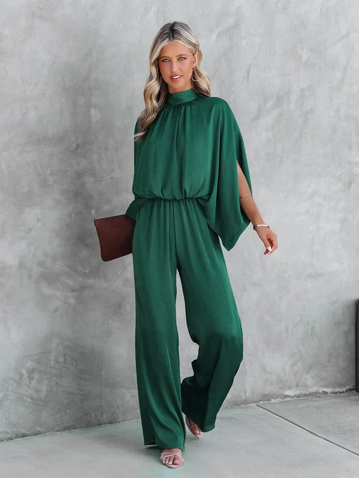 Lira – Elegante Jumpsuit met Hoge Kraag voor Dames