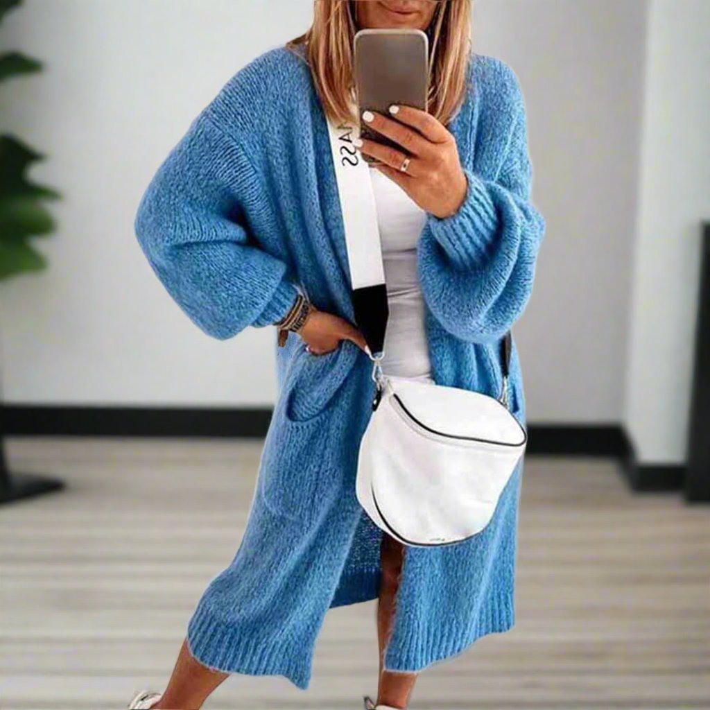 Romee - Casual Zachte Cardigan met Lange Mouwen in Effen Kleur voor Dames | Perfect voor Herfst/Winter