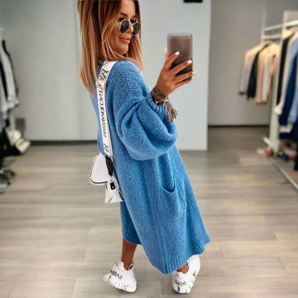 Romee - Casual Zachte Cardigan met Lange Mouwen in Effen Kleur voor Dames | Perfect voor Herfst/Winter