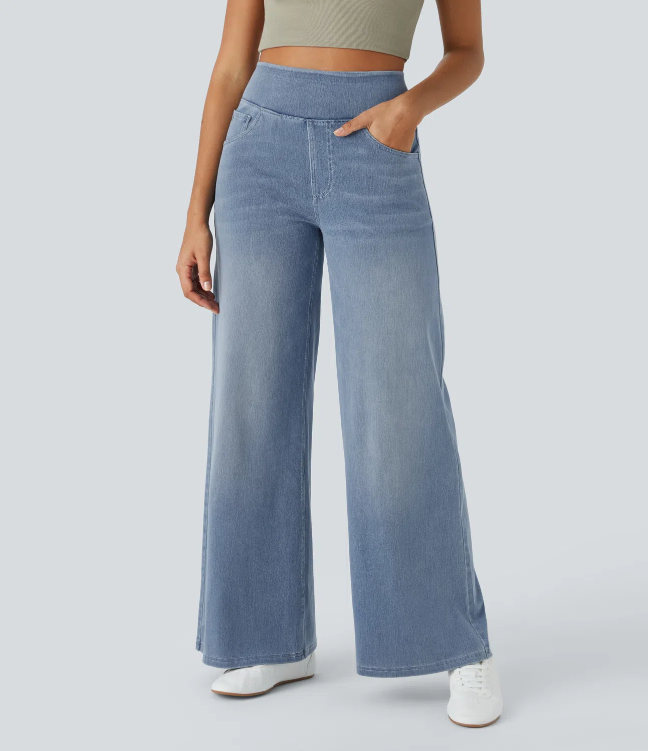 Relaxed Fit Rekbare Gebreide Jeans