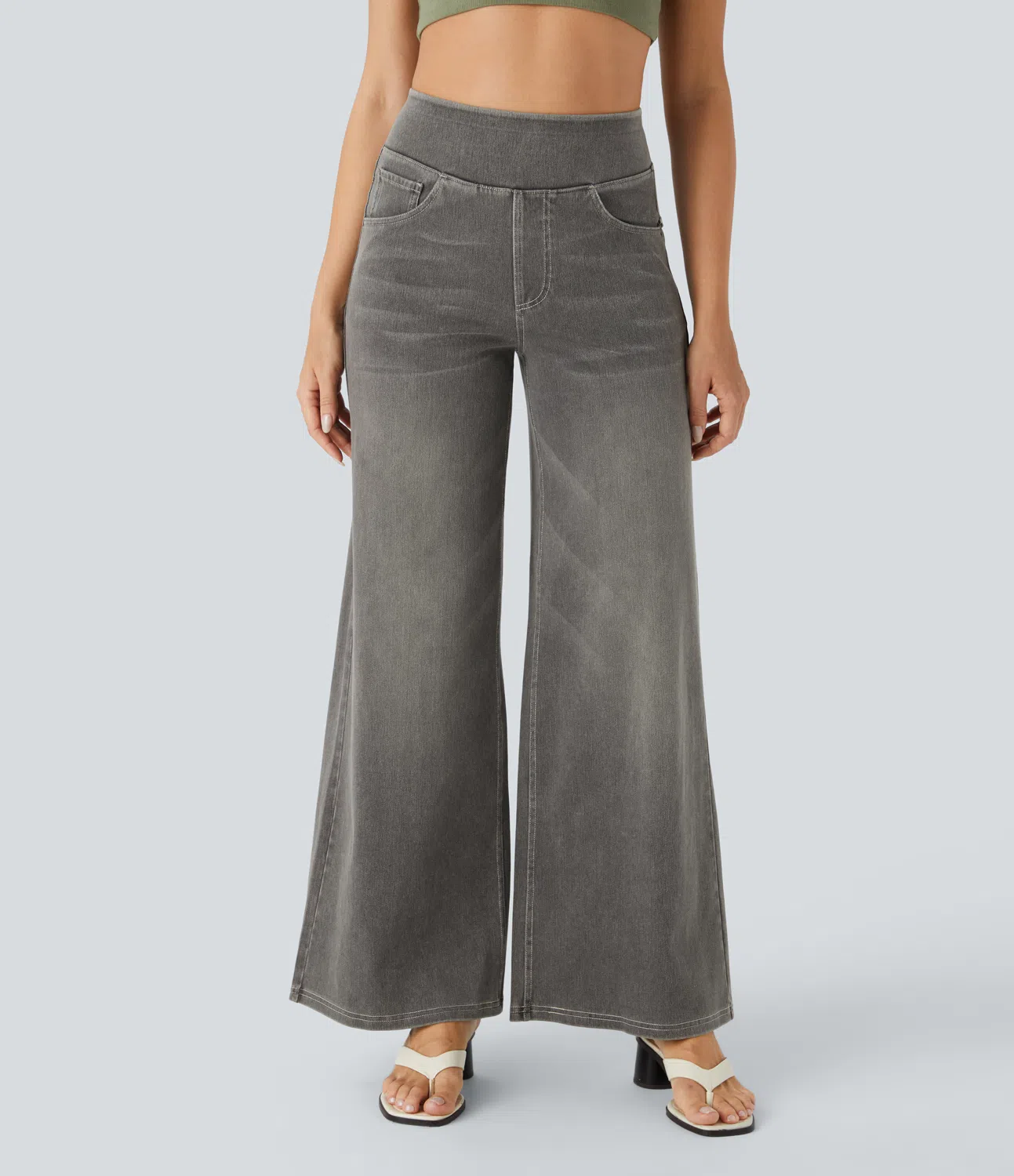 Relaxed Fit Rekbare Gebreide Jeans