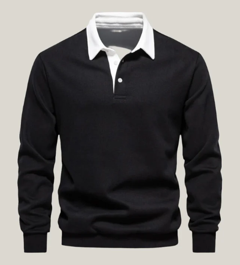 Ronny | Moderne basic polo lange mouwen