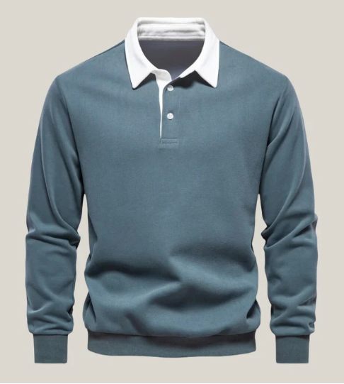 Ronny | Moderne basic polo lange mouwen