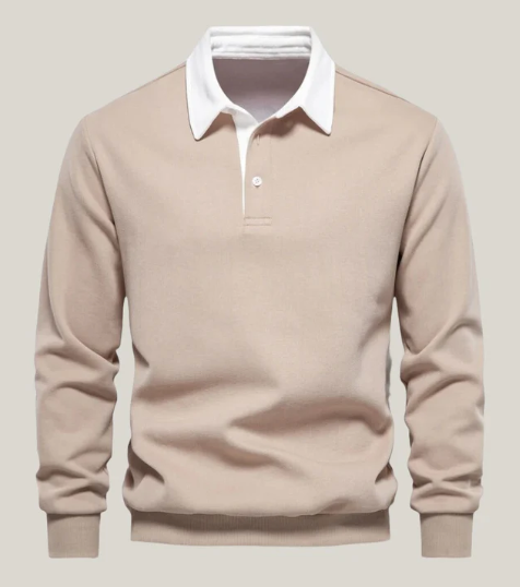 Ronny | Moderne basic polo lange mouwen