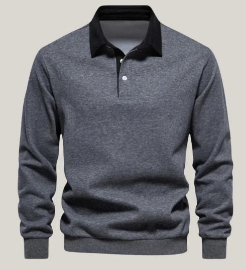 Ronny | Moderne basic polo lange mouwen