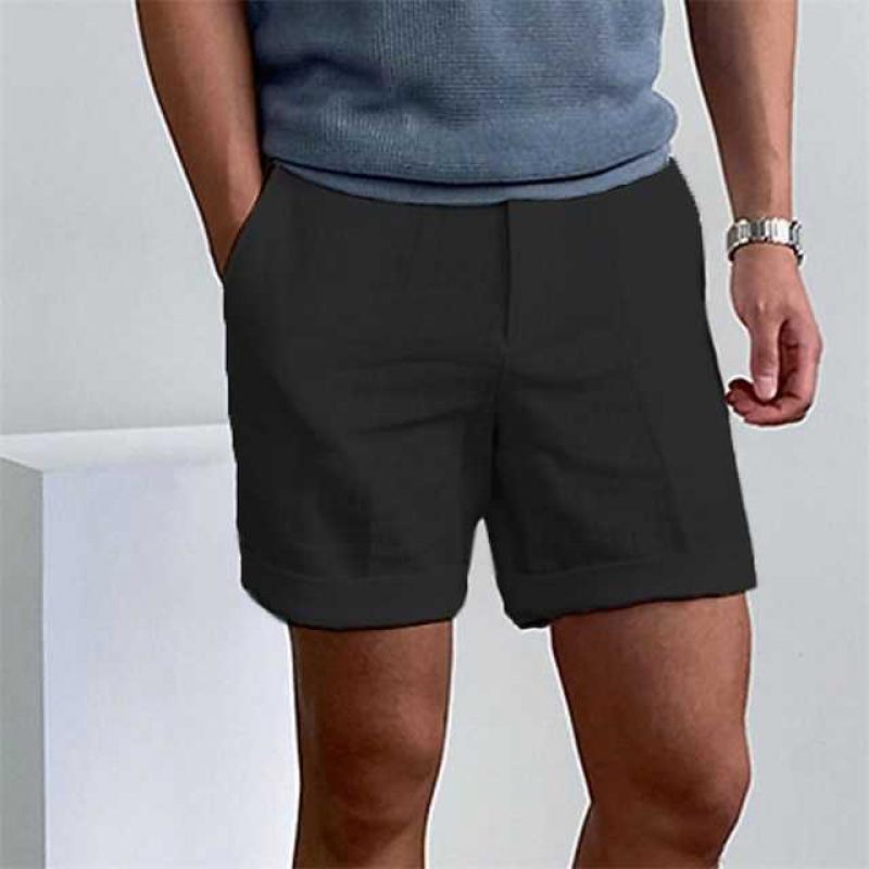 Men's Shorts – Relaxed Fit – Cuffed Hem – Breathable Natural Textile – Casual Look