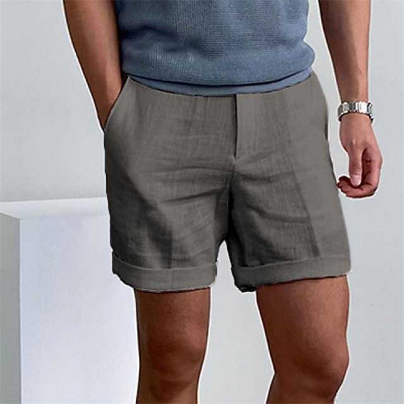 Men's Shorts – Relaxed Fit – Cuffed Hem – Breathable Natural Textile – Casual Look