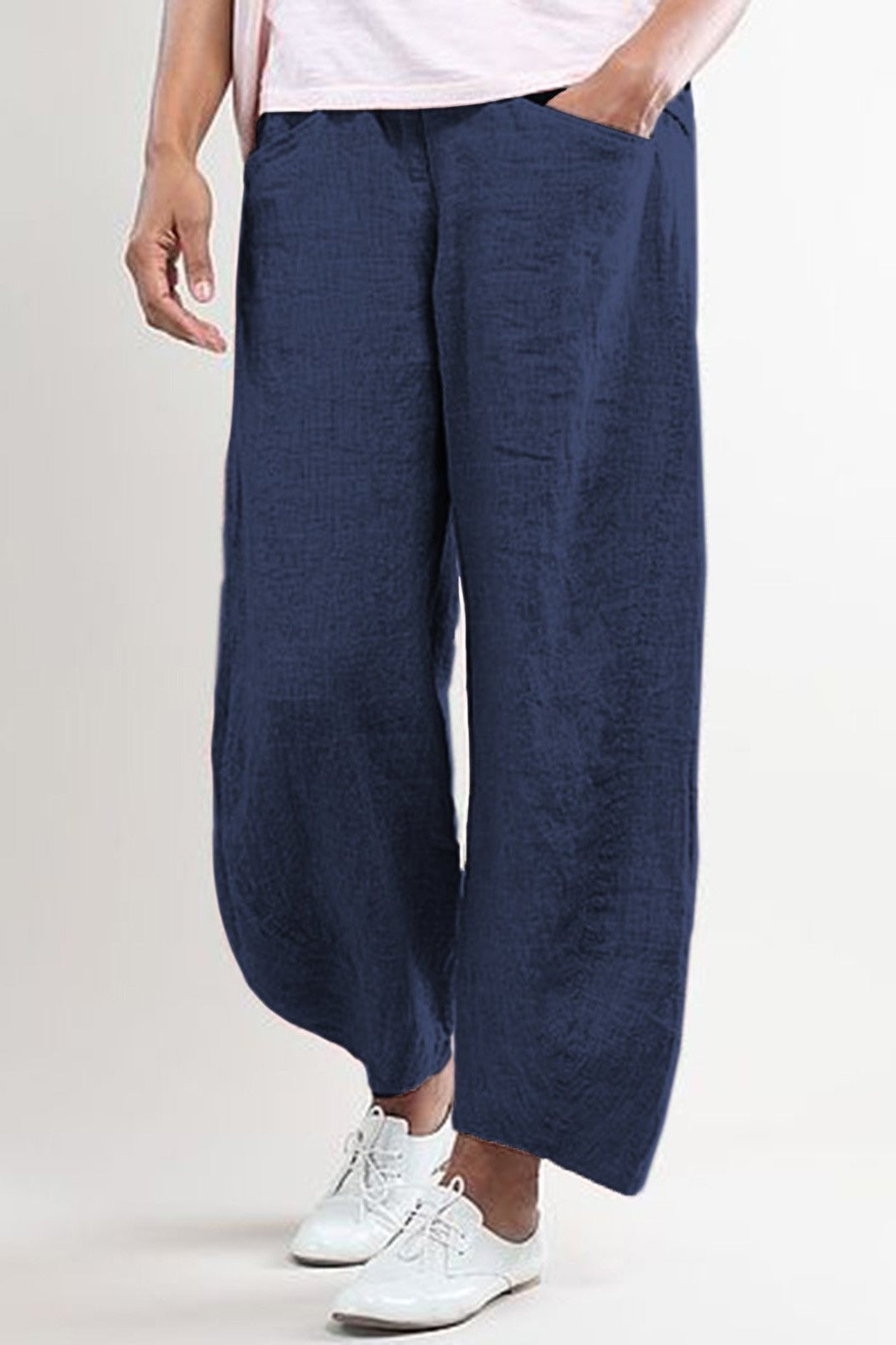 Women's Pants – Wide Legs – Loose Fit – Naturally Breathable – With Pockets