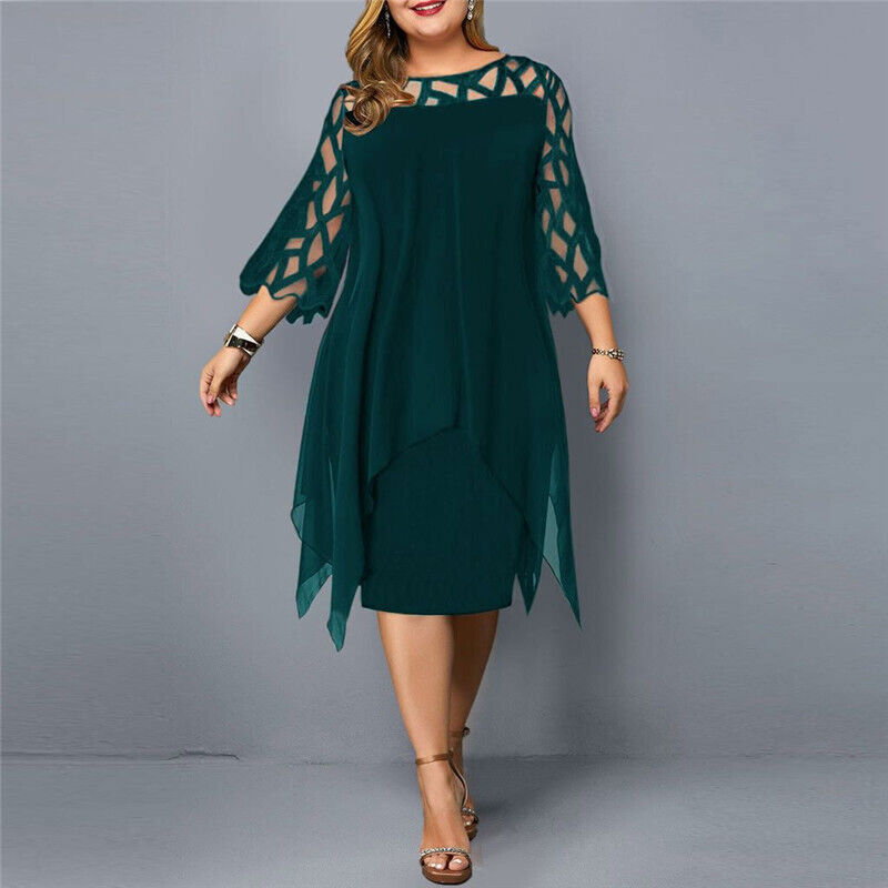 ISABELLE | Elegante Midi-Jurk met Kant – Stijlvol & Comfortabel