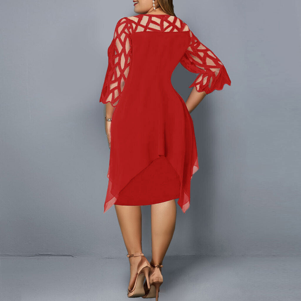 ISABELLE | Elegante Midi-Jurk met Kant – Stijlvol & Comfortabel