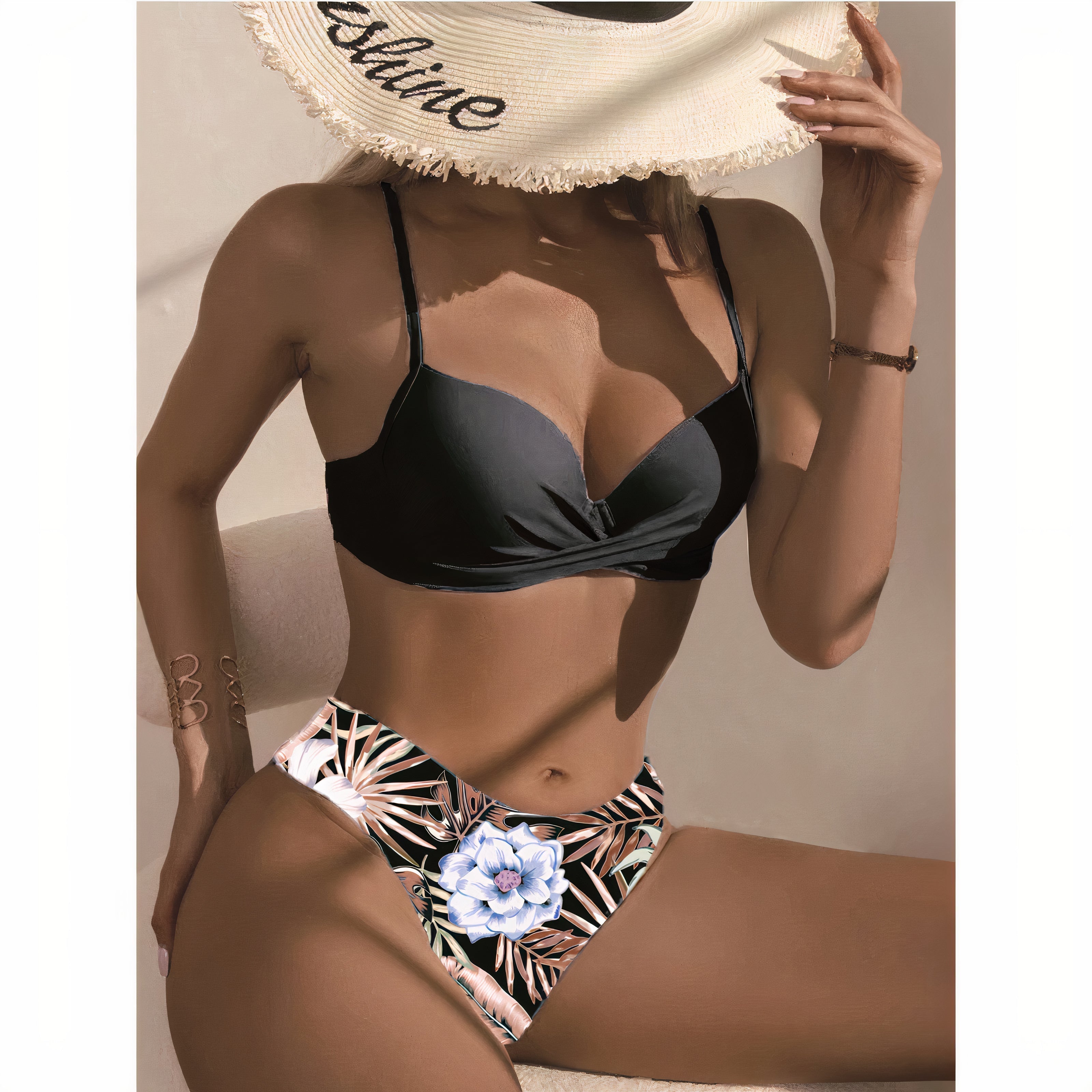 Lyn - 3-Delige Bikini Set met Bloemenprint voor Vrouwen